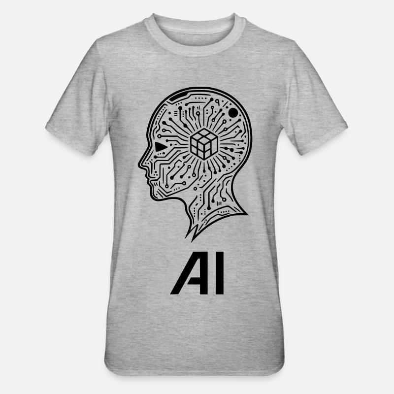 artificial intelligence - Unisex Polycotton T-Shirt - heather grey
