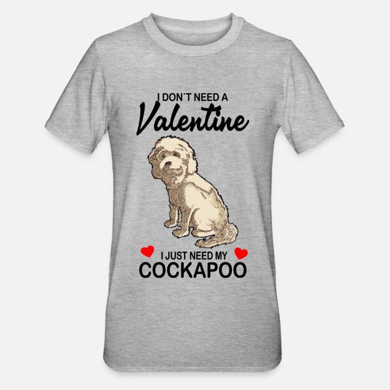Cockapoo - Maglietta unisex, mix cotone e poliestere - grigio melange