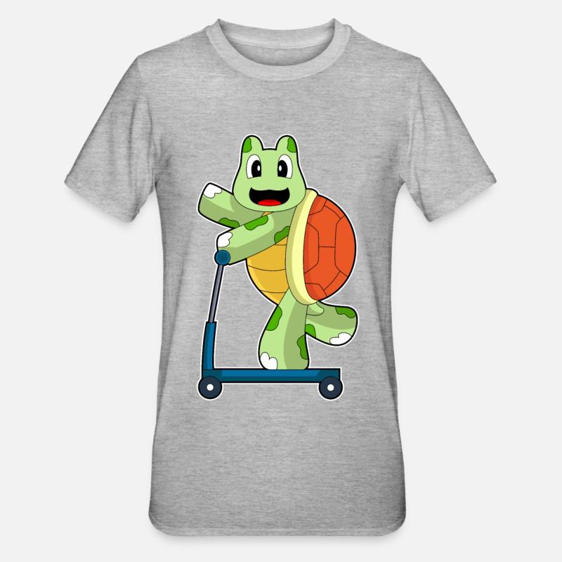Turtle Roller - T-shirt polycoton Unisexe - gris chiné