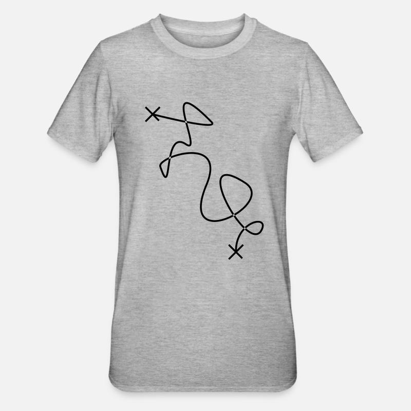 Distance is a . - Unisex Polycotton T-Shirt - Grau meliert