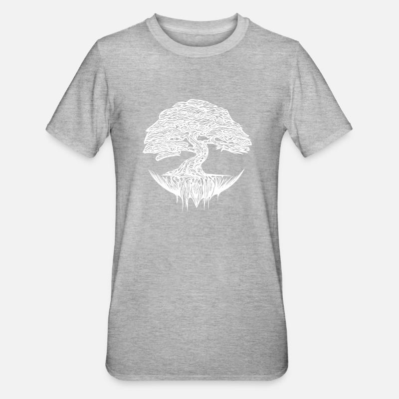 Bonsaï élégant - T-shirt polycoton Unisexe - gris chiné