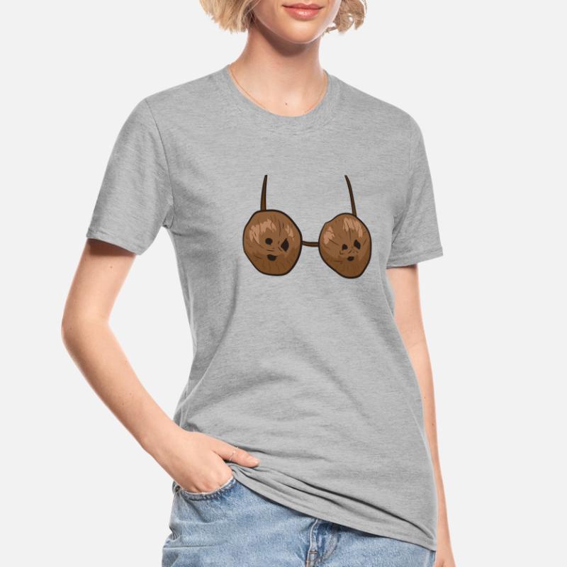 Funny Coconut Summer Coconuts Bra Funny Halloween Unisex Polycotton T-Shirt