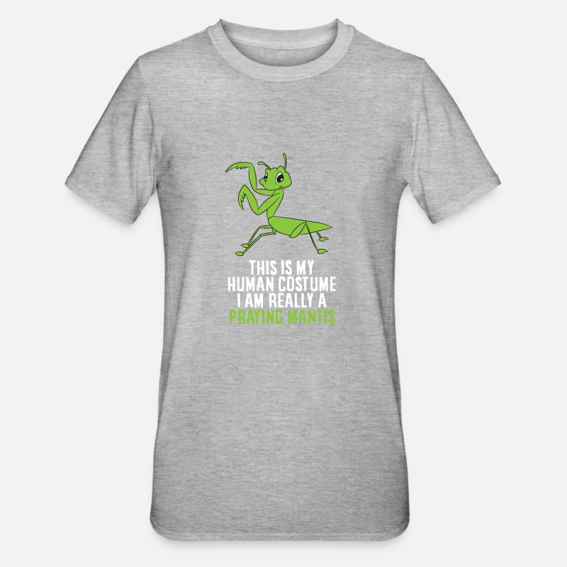 Praying Mantis Costume - T-shirt polycoton Unisexe - gris chiné