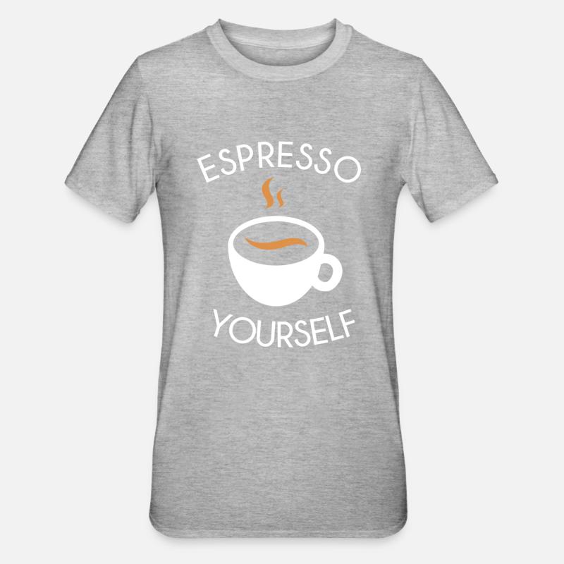 espresso vous-même - T-shirt polycoton Unisexe - gris chiné