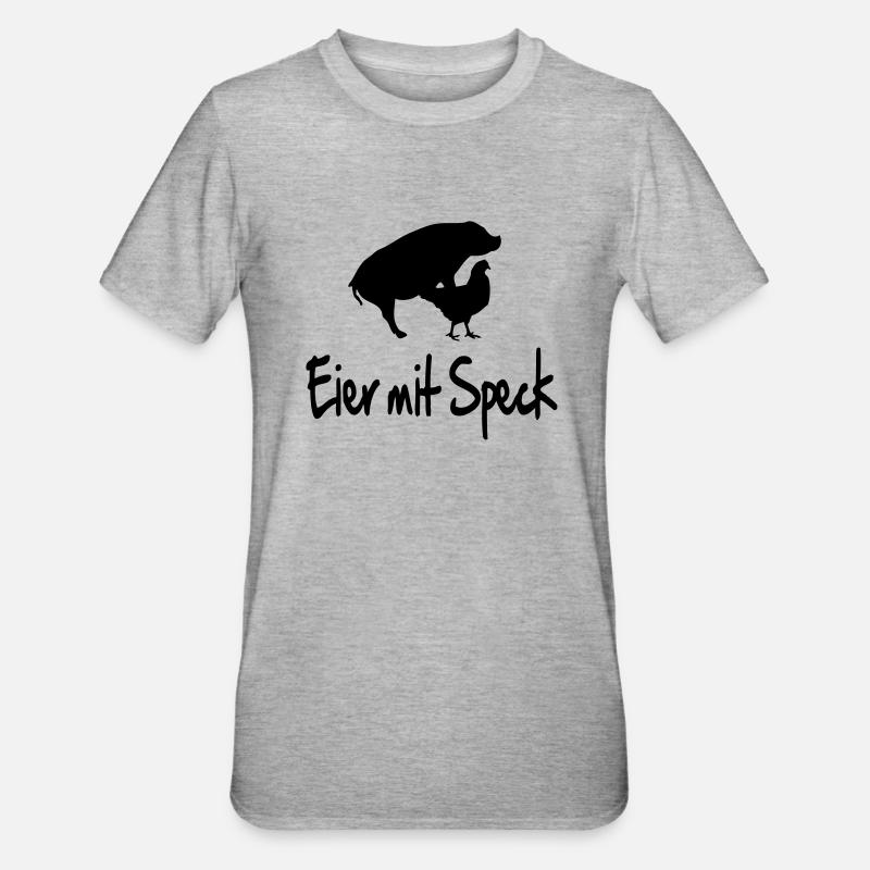 eier_mit_speck - T-shirt polycoton Unisexe - gris chiné