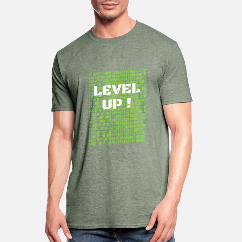Level up and binary code Unisex Polycotton T-Shirt