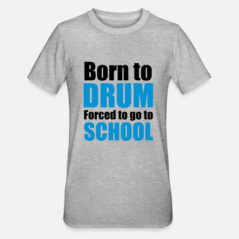 schlagzeug - Unisex Polycotton T-Shirt - Grau meliert