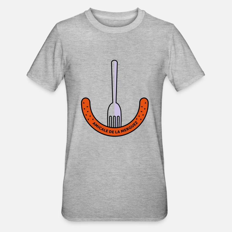 Amicale de la Merguez - T-shirt polycoton Unisexe - gris chiné