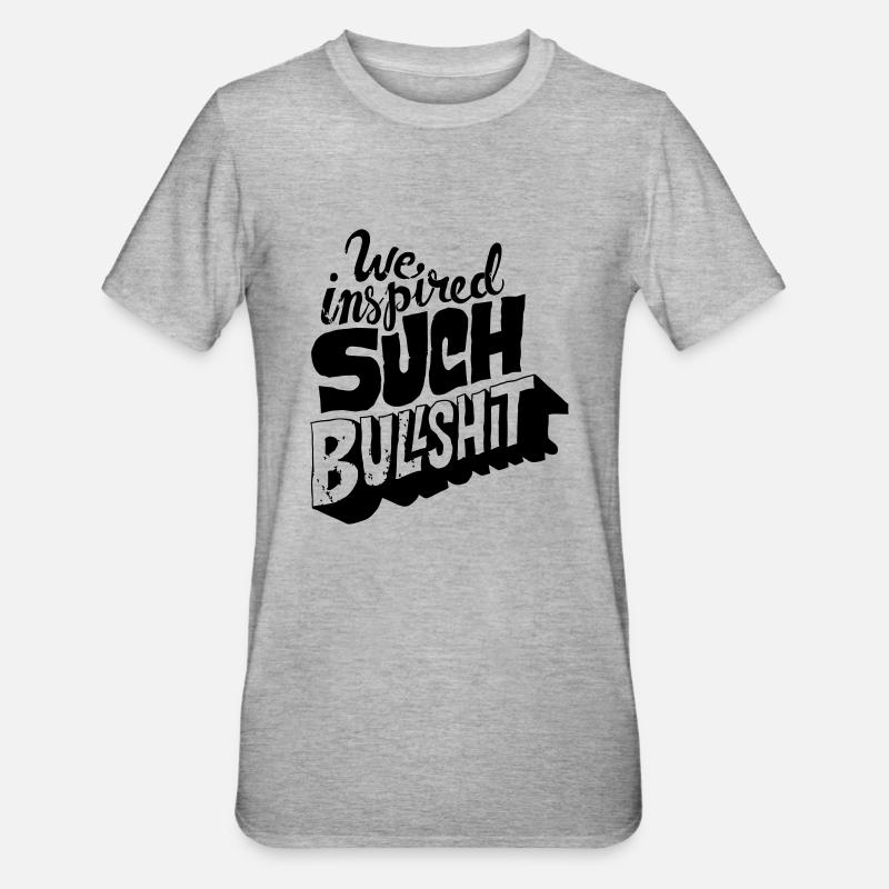 Bullshit - Unisex Polycotton T-Shirt - Grau meliert
