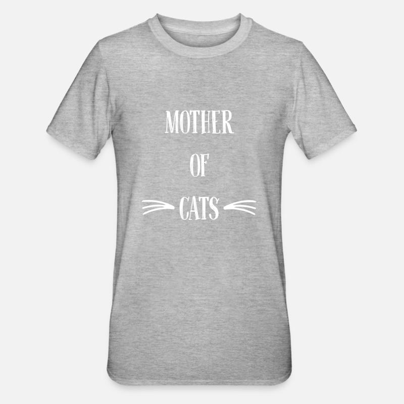 Chat-dame Chat - T-shirt polycoton Unisexe - gris chiné