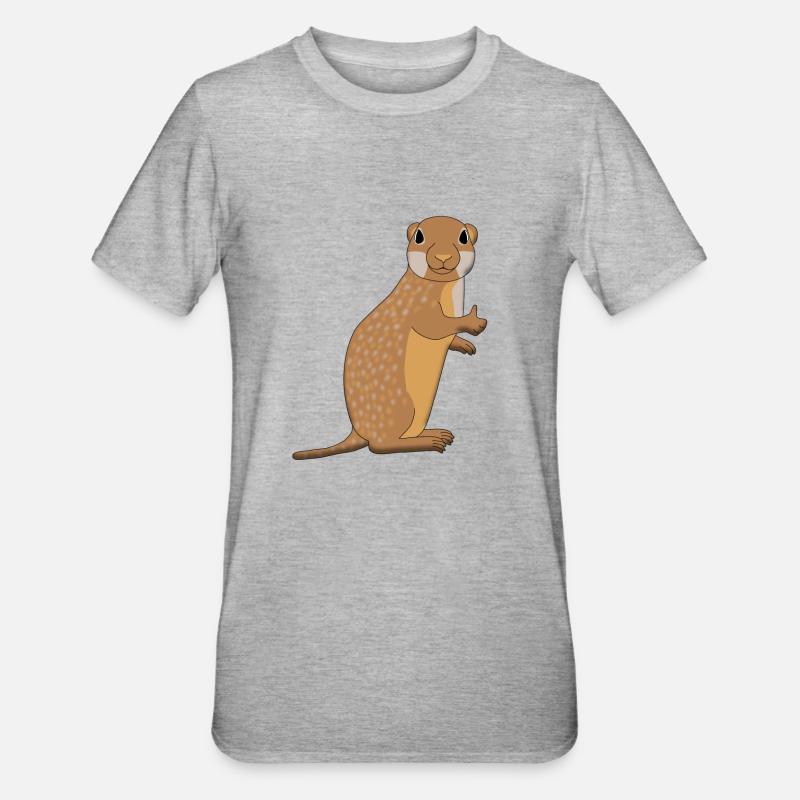Ground squirrel tout clair - T-shirt polycoton Unisexe - gris chiné