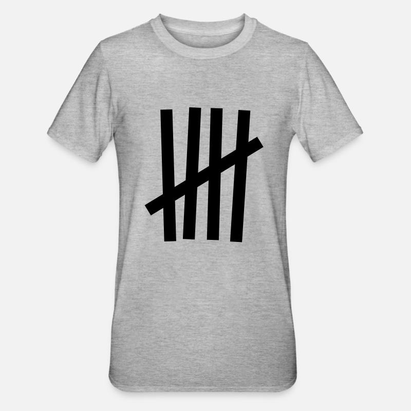 Tally 5 coups - T-shirt polycoton Unisexe - gris chiné
