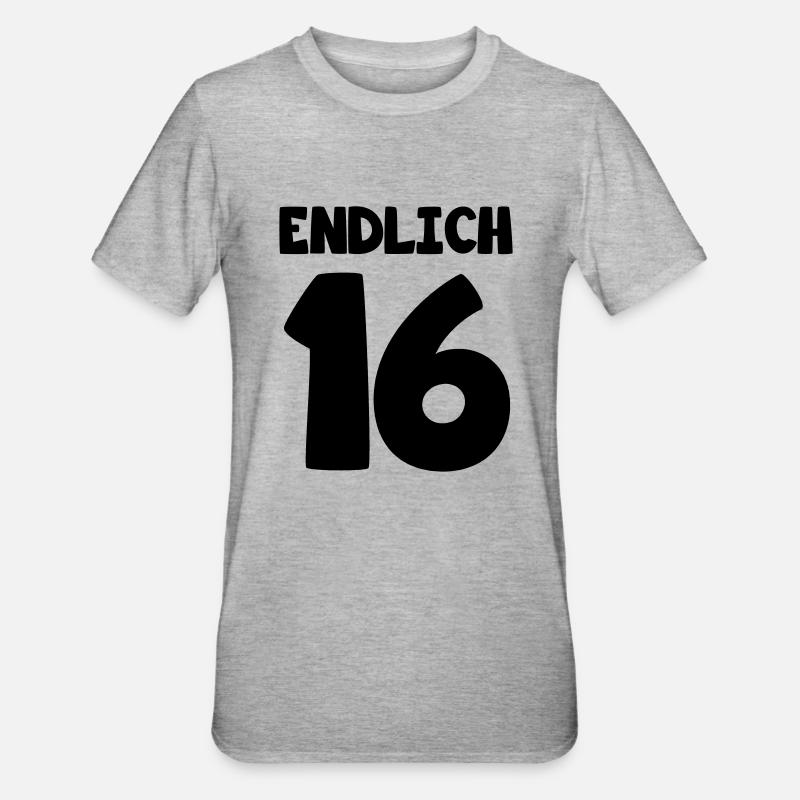 endlich16 - Unisex Polycotton T-Shirt - Grau meliert