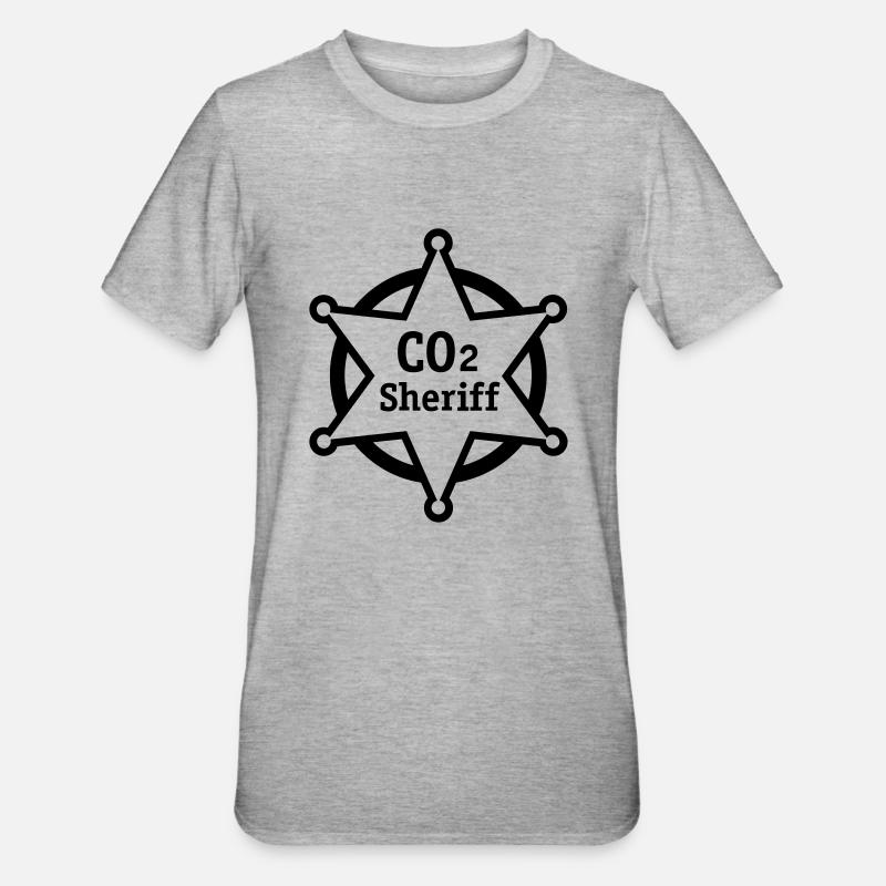 shérif co2 - T-shirt polycoton Unisexe - gris chiné