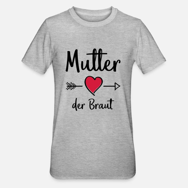 mutter der braut - Unisex Polycotton T-Shirt - Grau meliert