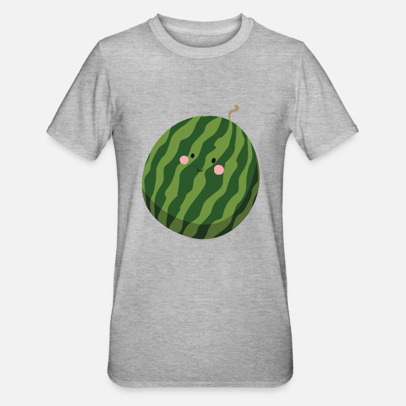 Pastèque - T-shirt polycoton Unisexe - gris chiné