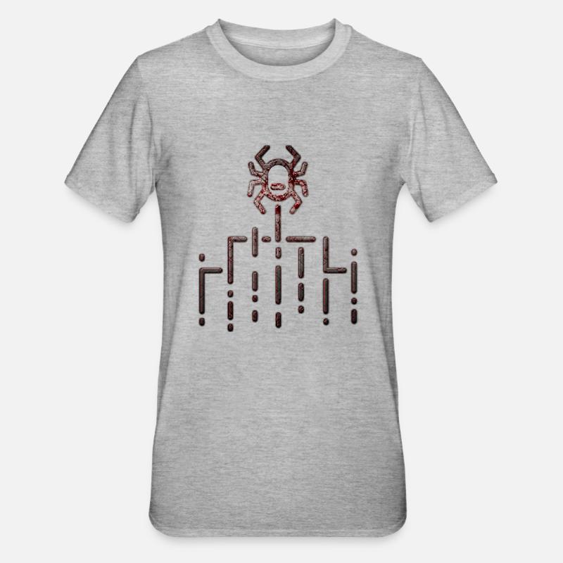 Hacker-Symbole - Unisex Polycotton T-Shirt - Grau meliert