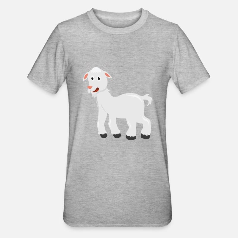 Chèvre - T-shirt polycoton Unisexe - gris chiné