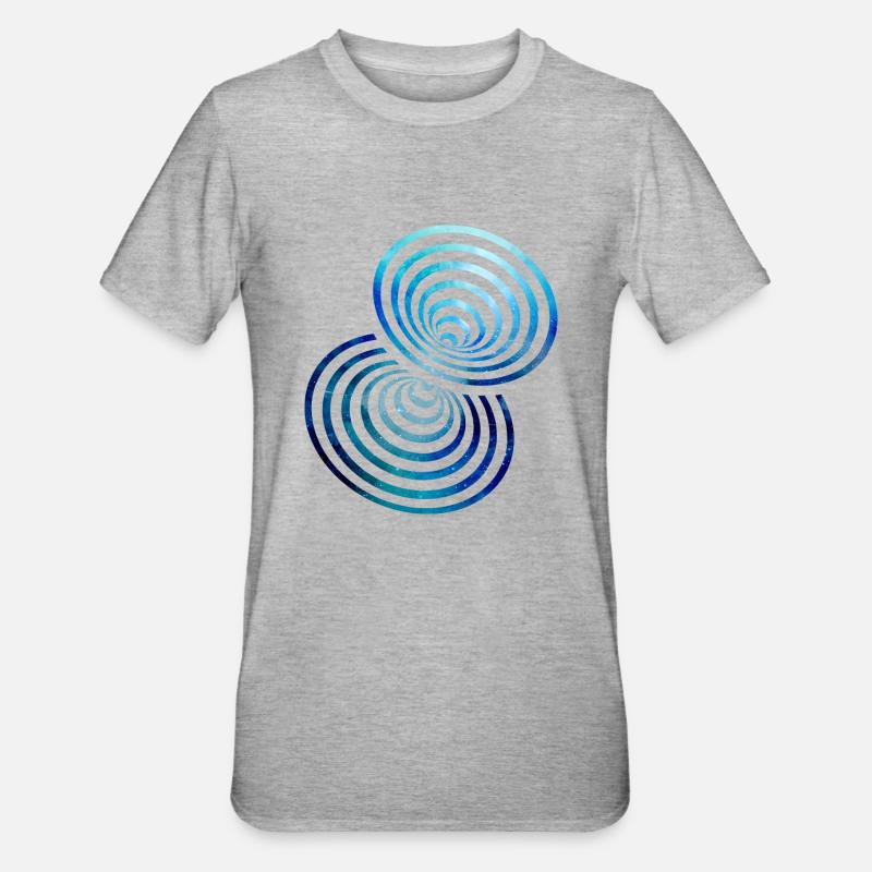 Space Universe Form Psychedelic Illusion - Unisex Polycotton T-Shirt - heather grey