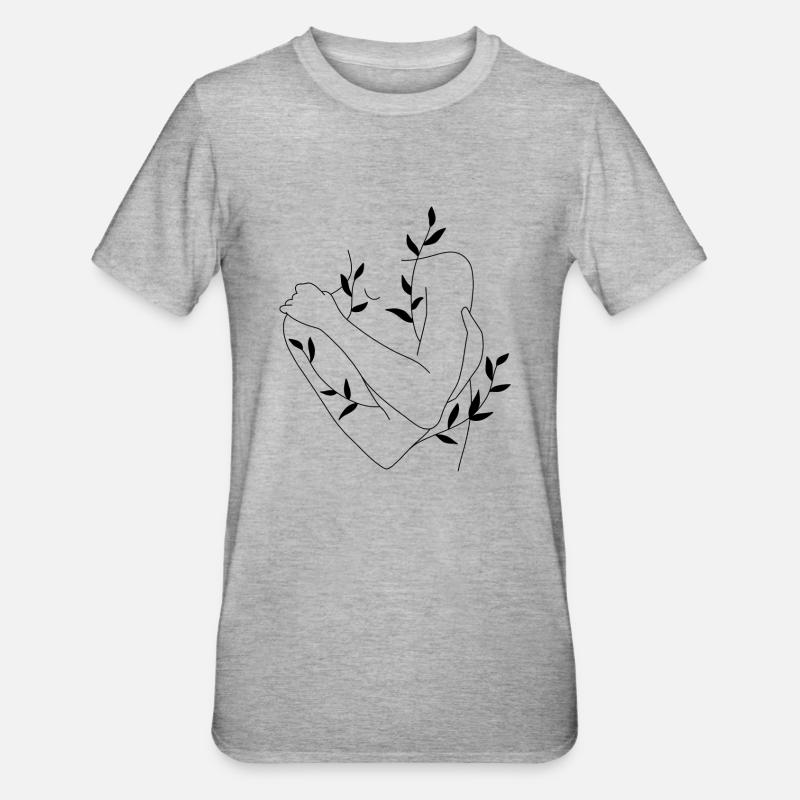 Wachsender Körper - Unisex Polycotton T-Shirt - Grau meliert