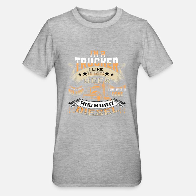 Lastebilsjåfør Lastebilsjåfør - Unisex Polycotton T-skjorte - gråmelert