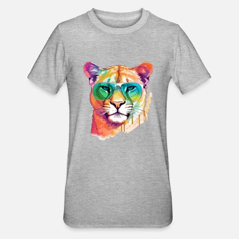 Pole le cougar - T-shirt polycoton Unisexe - gris chiné