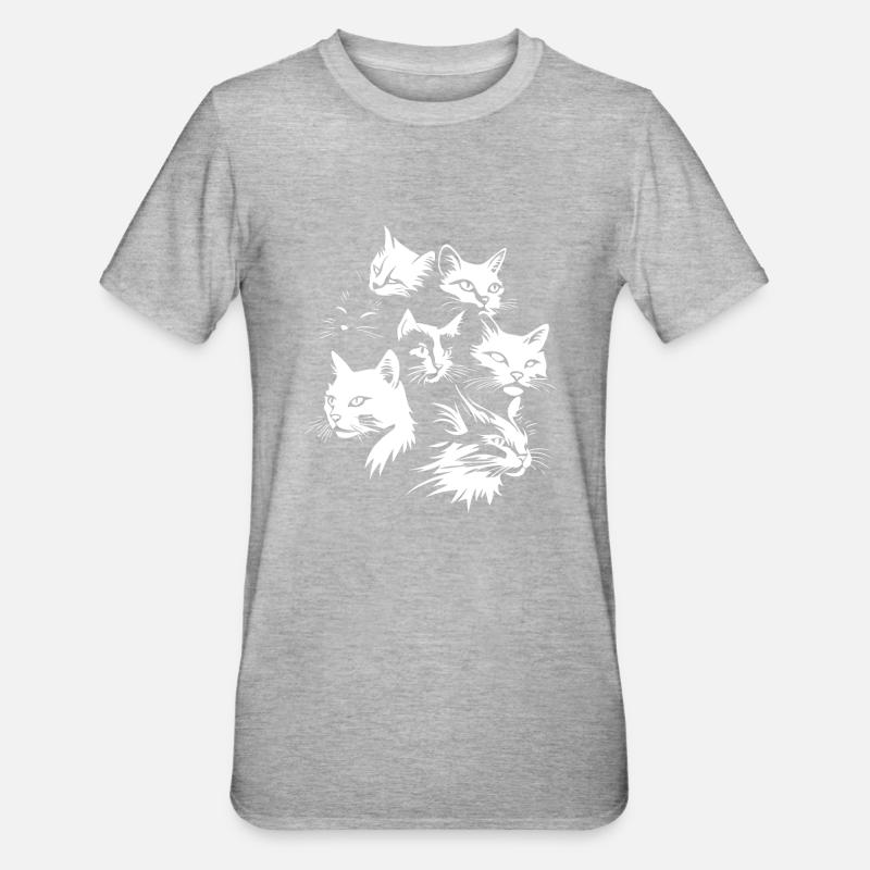 Équipe Cat - T-shirt polycoton Unisexe - gris chiné