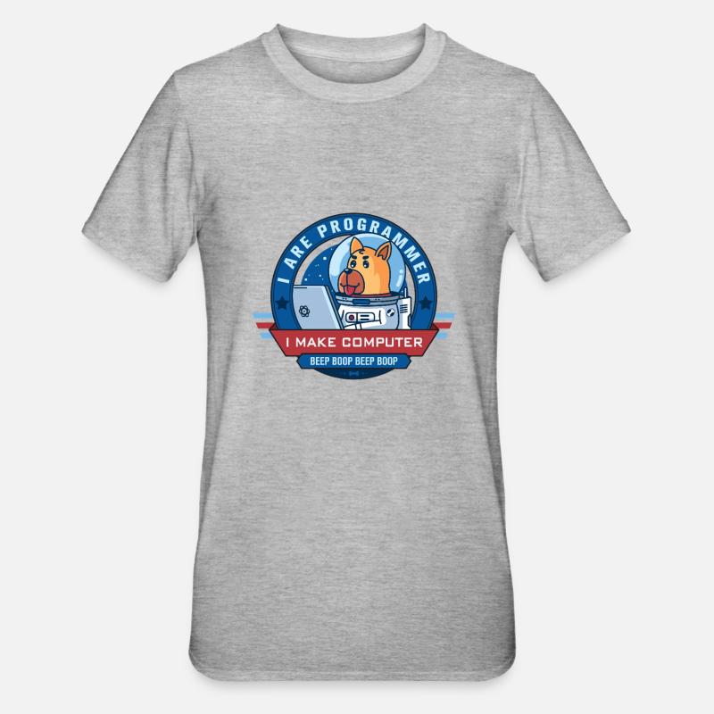 Ich bin Programmierer - Unisex Polycotton T-Shirt - Grau meliert