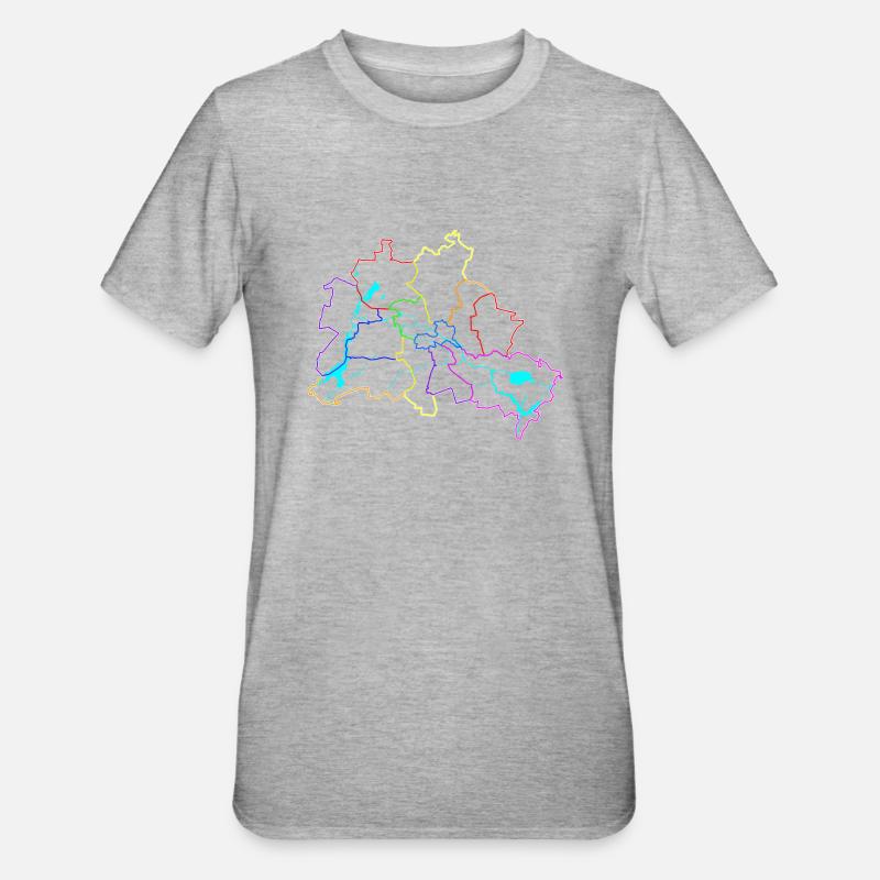 couleurs Berlin - T-shirt polycoton Unisexe - gris chiné