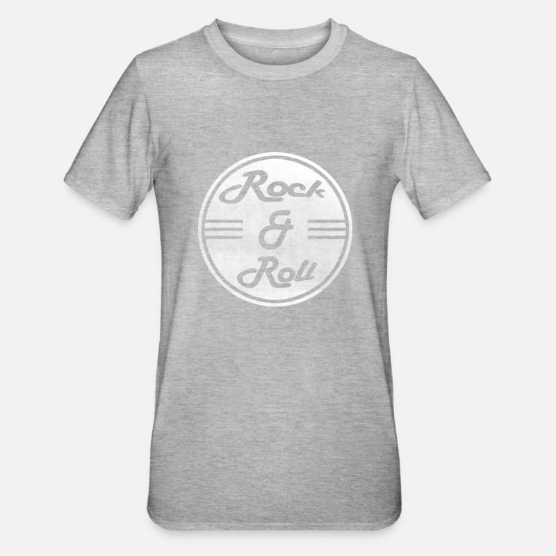 Rock & Roll - Unisex Polycotton T-Shirt - heather grey
