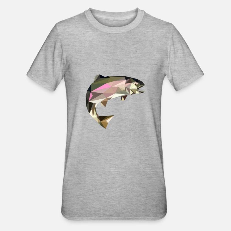 FVA truite magnetoscope - T-shirt polycoton Unisexe - gris chiné