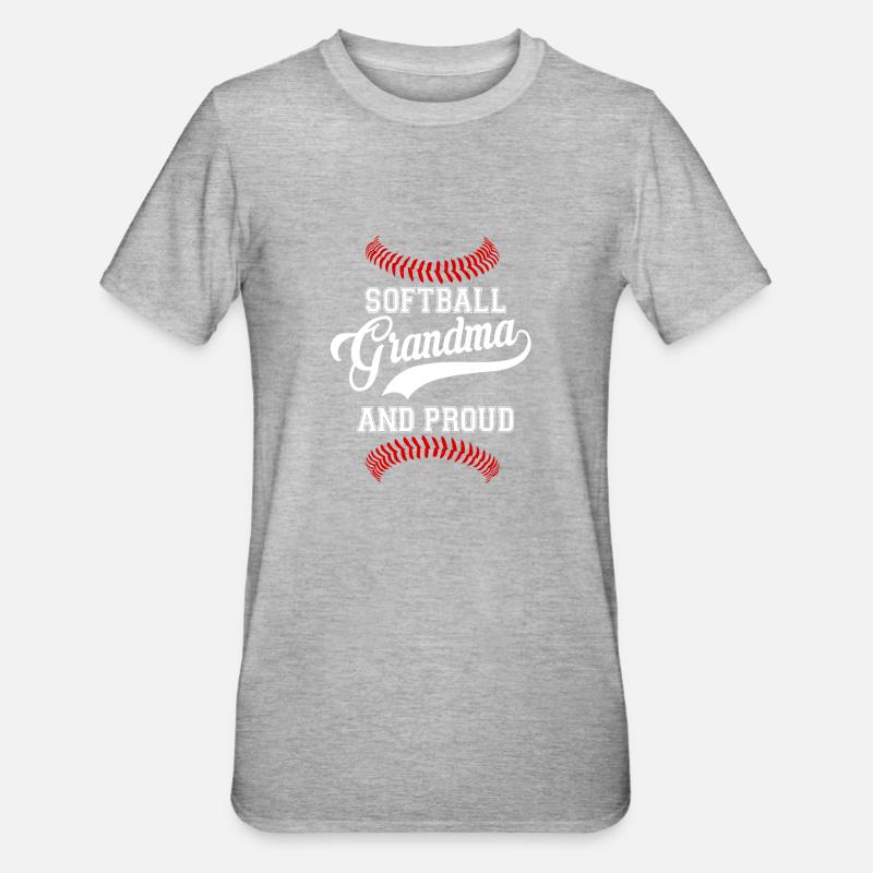 Softball granny - Unisex Polycotton T-Shirt - heather grey