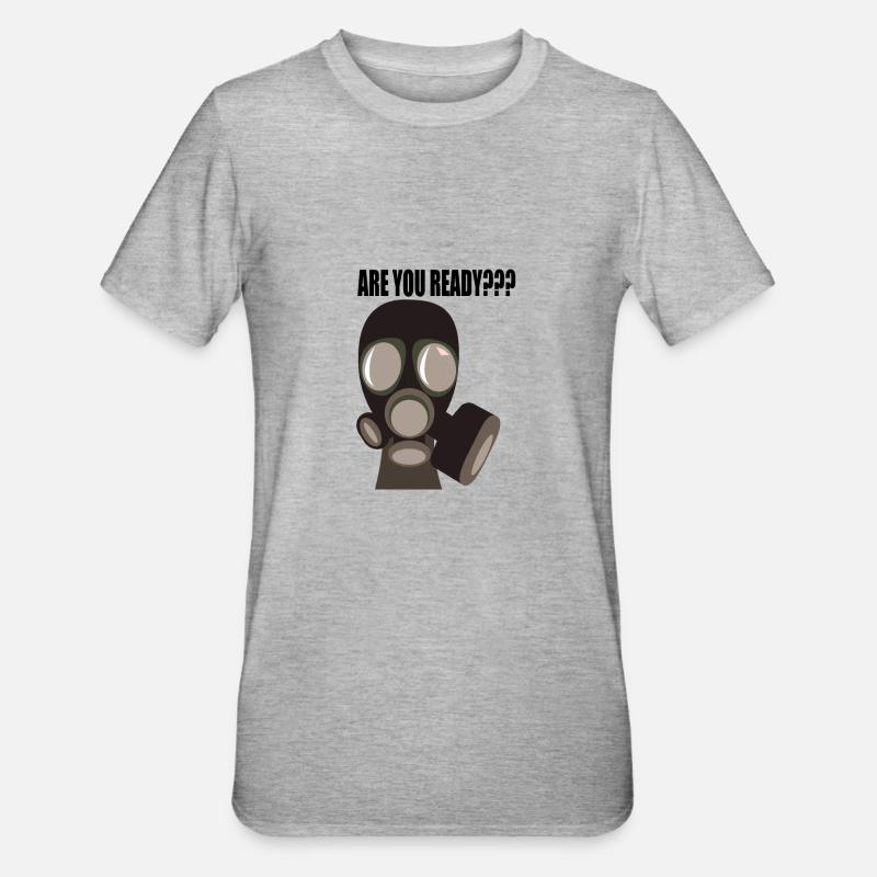 Êtes-vous prêt ??? - T-shirt polycoton Unisexe - gris chiné