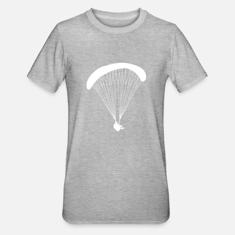 Gleitschirm - Unisex Polycotton T-Shirt - Grau meliert