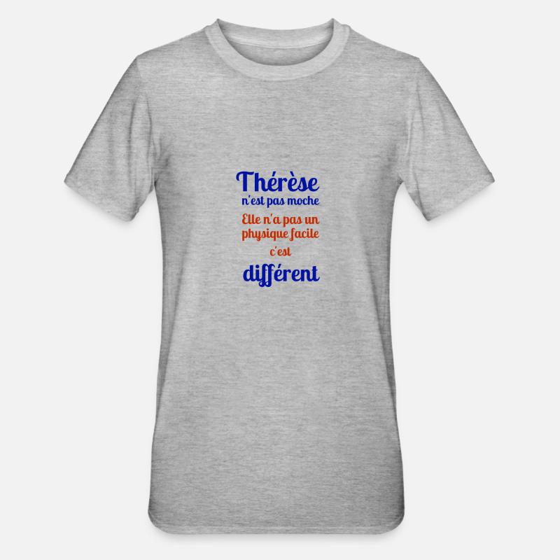 Thérèse - T-shirt polycoton Unisexe - gris chiné