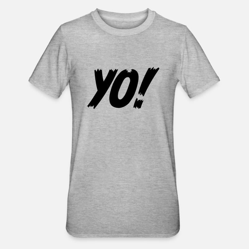 YO! - Unisex Polycotton T-Shirt - heather grey
