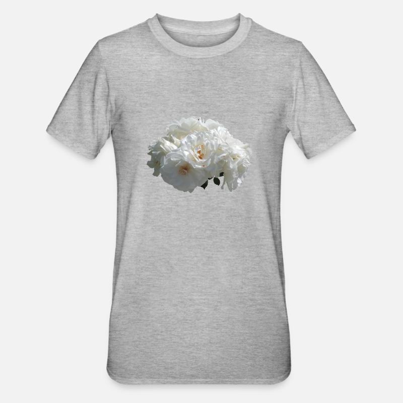 Rosier blanc - T-shirt polycoton Unisexe - gris chiné