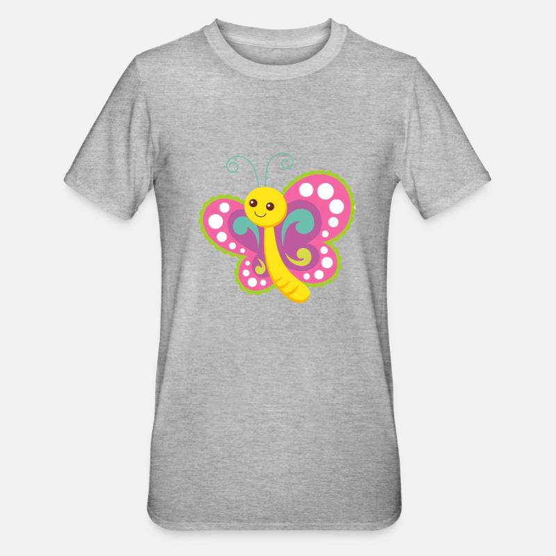 papillon édition limitée - Papillon - T-shirt polycoton Unisexe - gris chiné