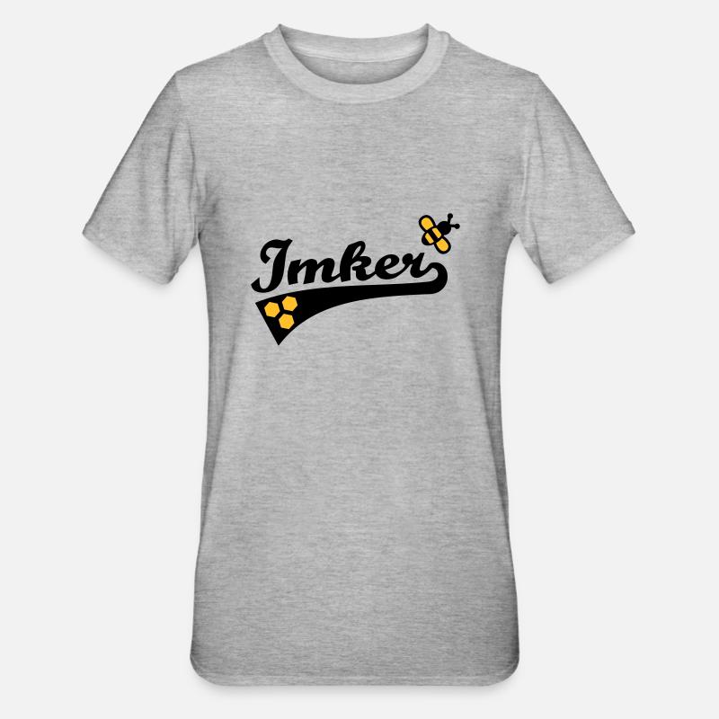 Imker - Unisex Polycotton T-Shirt - Grau meliert