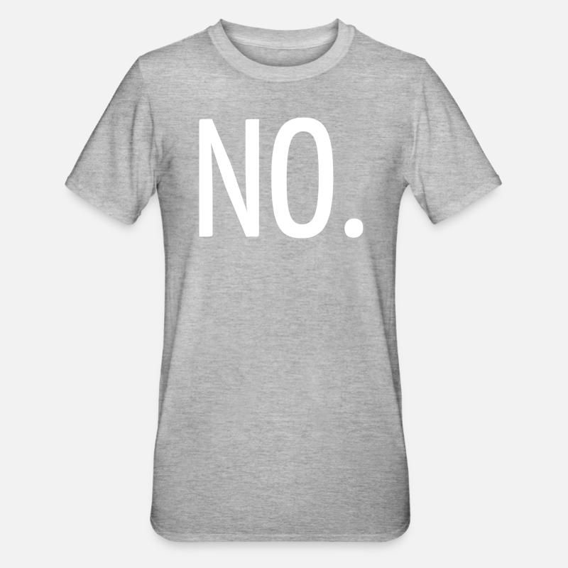 Nein - Unisex Polycotton T-Shirt - Grau meliert