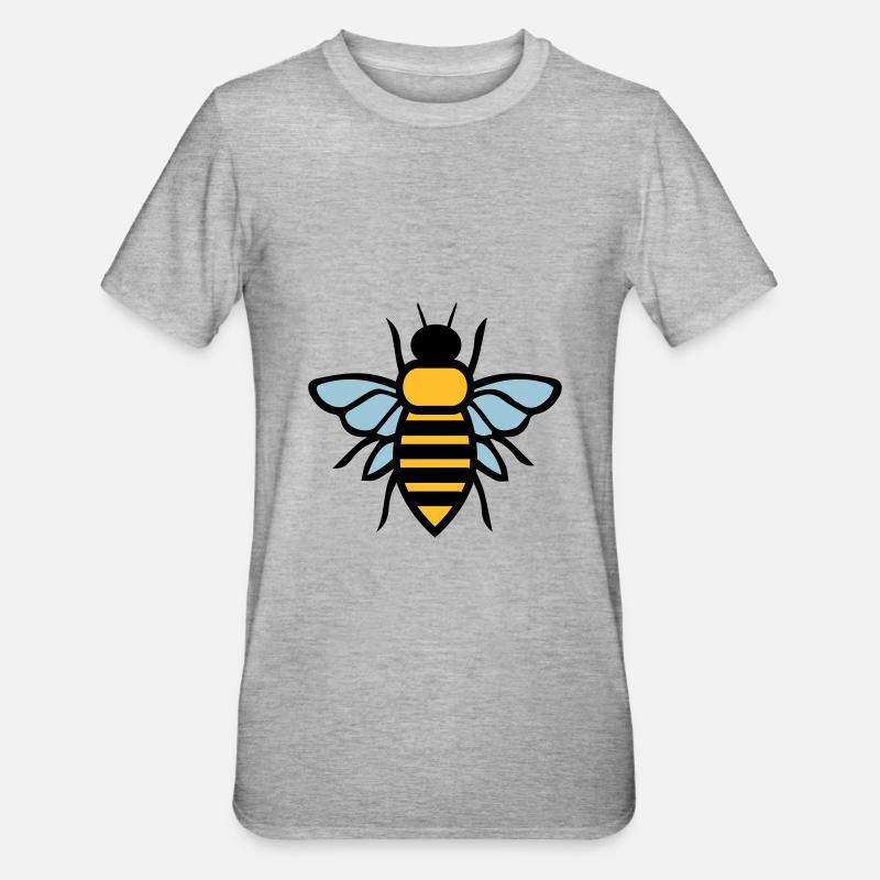 bee - Unisex Polycotton T-Shirt - heather grey