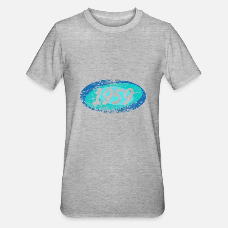 Rétro Elypse 1959 - T-shirt polycoton Unisexe - gris chiné