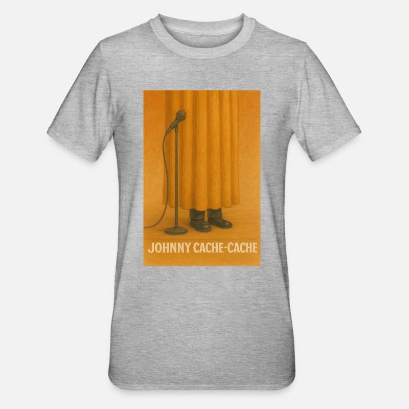 Johnny Cache-Cache - T-shirt polycoton Unisexe - gris chiné
