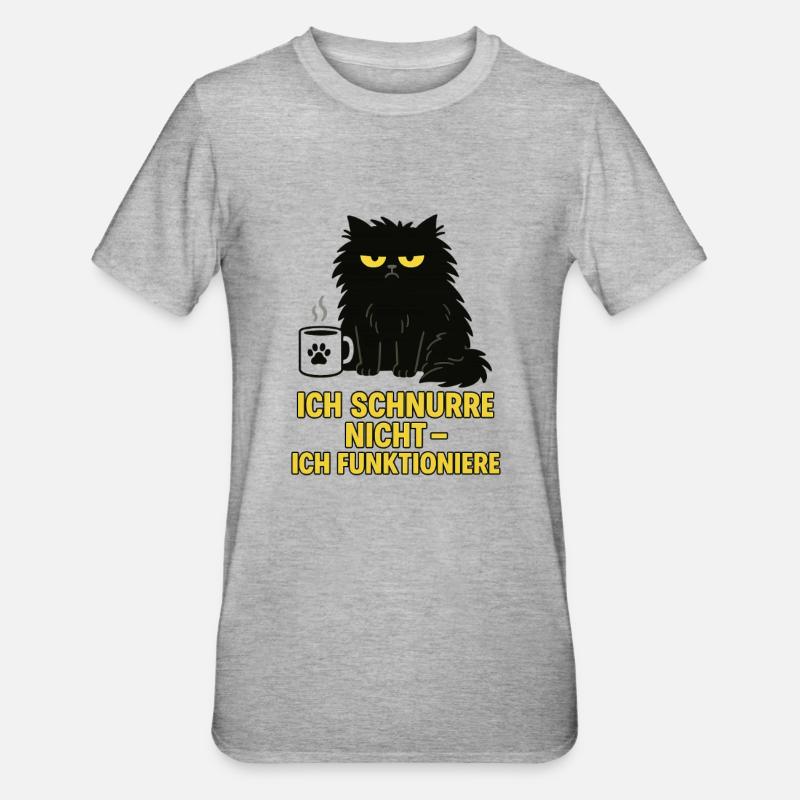 I don't purr – I function (cat) - Unisex Polycotton T-Shirt - heather grey