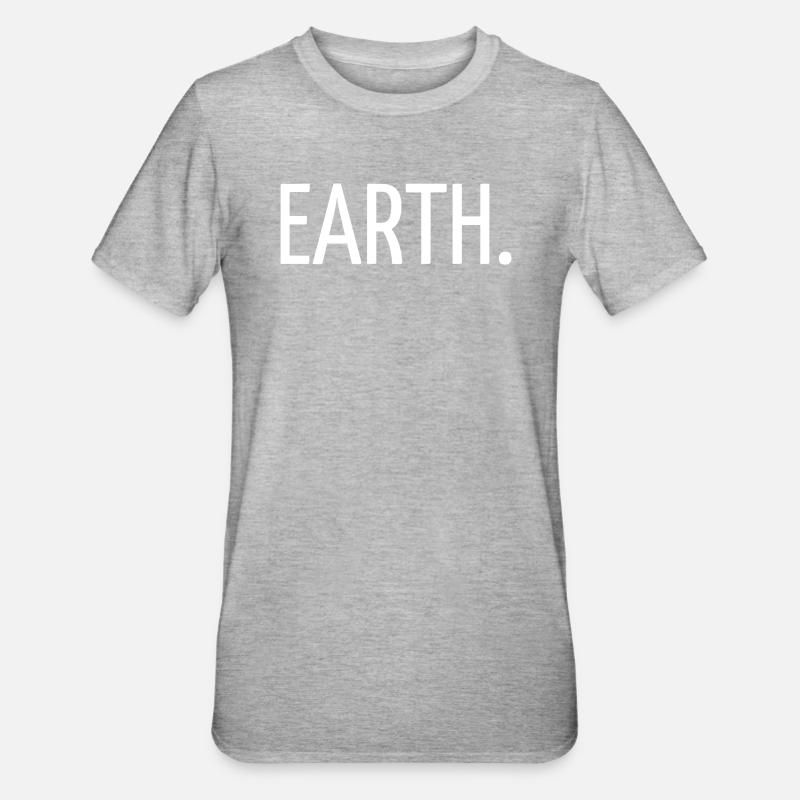 Erde. - Unisex Polycotton T-Shirt - Grau meliert