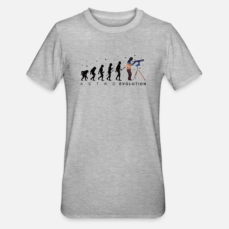 Astronomie Evolution Astrofotografie Geschenk - Unisex Polycotton T-Shirt - Grau meliert