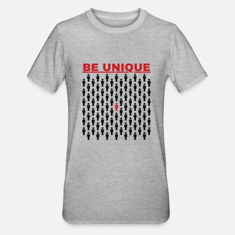 Sei einzigartig - Unisex Polycotton T-Shirt - Grau meliert