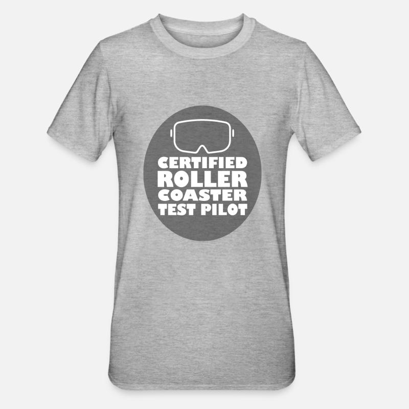 Rollercoaster Roller Coaster - Unisex Polycotton T-Shirt - heather grey