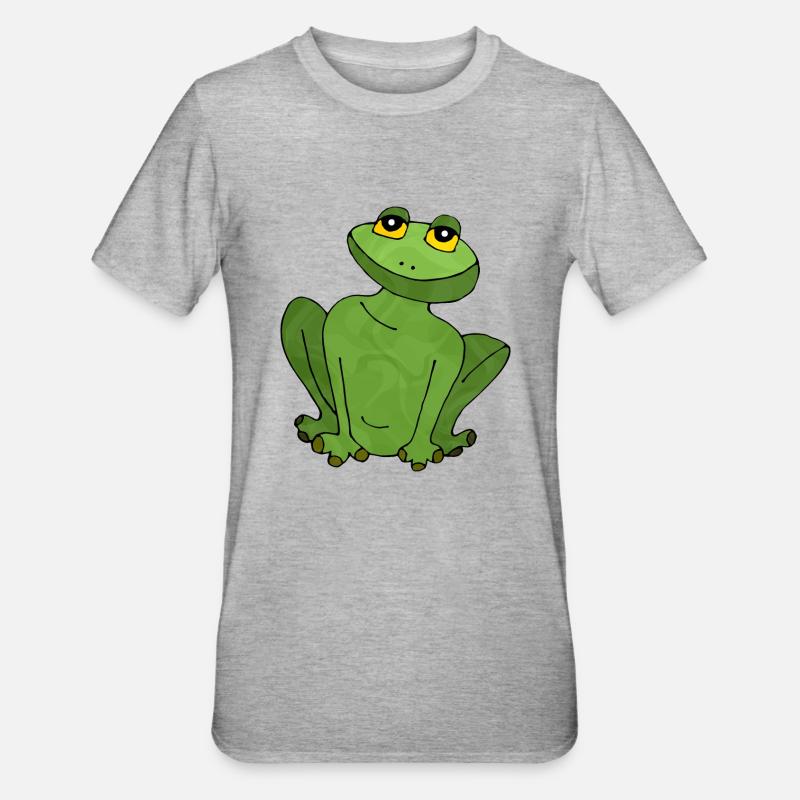 Frosch - Unisex Polycotton T-Shirt - Grau meliert