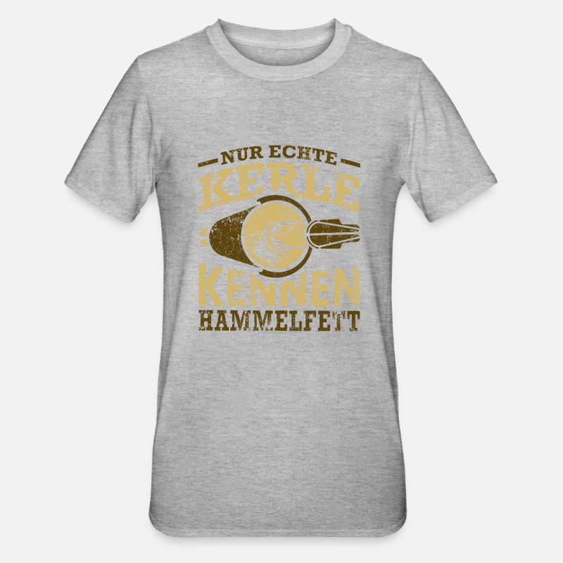 Fensterbauer Echte Kerle Geschenk - Unisex Polycotton T-Shirt - Grau meliert